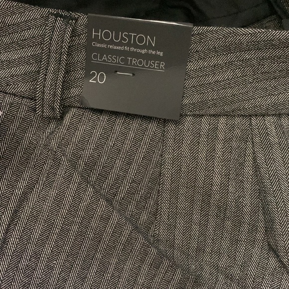 Lane Bryant metallic sexy black grey stripe pant outlet exclusive NWT plus sz 20 - Picture 7 of 13